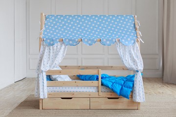 Кровать детская Домик с ящиками, без покраски в Туле