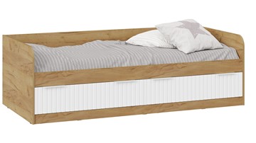 1-спальная детская кровать Хилтон Тип 1 900 (Дуб Крафт Золотой/Белый матовый) в Туле