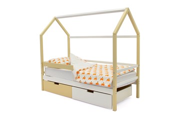 Детская кровать-домик Svogen бежево-белый в Туле
