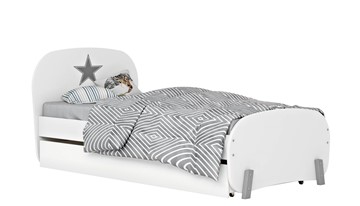 1-спальная детская кровать POLINI Kids Mirum 1915 Белый / Белый в Туле