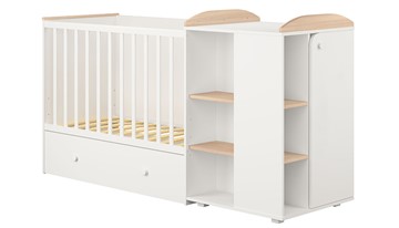 Детская кровать-шкаф с комодом POLINI Kids Ameli 800 Белый / Дуб пастельный, серия AMELI в Туле
