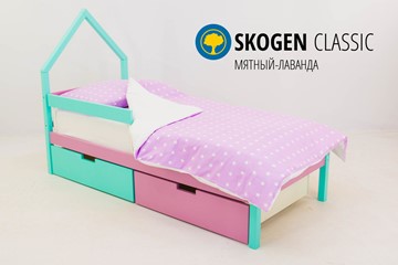 Кровать-домик в детскую мини Skogen мятный-лаванда в Туле