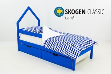 Кровать-домик мини Skogen синия в Туле