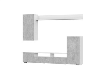 Набор мебели в гостиную МГС-4, белый/цемент светлый в Туле