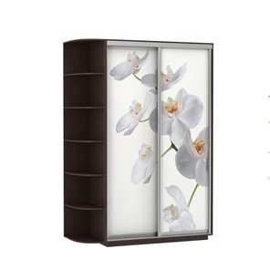 Шкаф-купе Экспресс 1500x600x2200, со стеллажом, Орхидея белая/венге в Туле