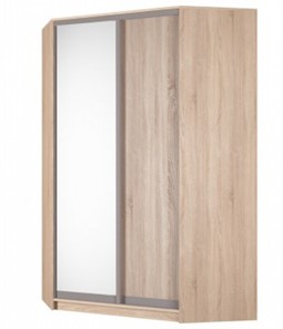Угловой шкаф Аларти (YA-230х1400(602) (4) Вар. 1; двери D5+D6), с зеркалом в Туле