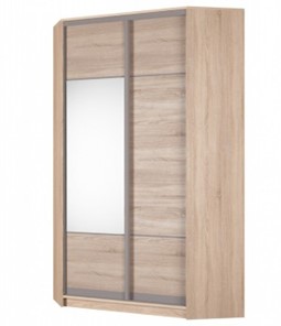 Угловой шкаф Аларти (YA-230х1250(602) (2) Вар. 5; двери D3+D4), с зеркалом в Туле