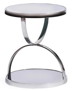 Стеклянный журнальный столик GROTTO (mod. 9157) металл/дымчатое стекло, 42х42х50, хром в Туле