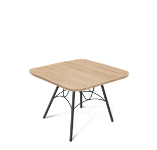 Квадратный столик SHT-S100 / SHT-TT 60/60 ЛДСП (дуб сонома/черный муар) в Туле