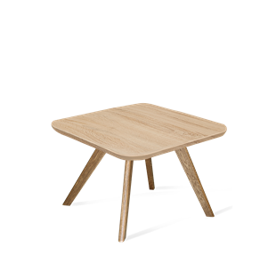 Квадратный столик SHT-S39 / SHT-TT 60/60 ЛДСП (дуб сонома/брашированный коричневый) в Туле