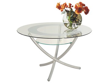Стеклянный столик Дуэт 4 (металлик-прозрачное) в Туле