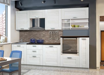 Кухонный гарнитур Марибель Квадро 2700, цвет Белая лиственница в Туле