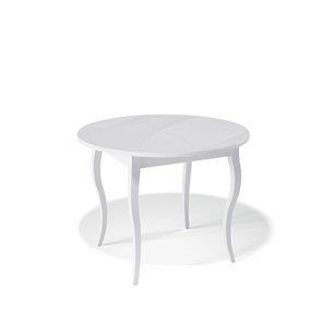 Кухонный стол раздвижной Kenner 1000С (Белый/Стекло белое глянец) в Туле