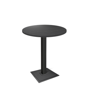 Обеденный круглый стол SHT-TU5-BS1/H110 / SHT-TT 80 ЛДСП (камень пьетра гриджио черный/черный) в Туле