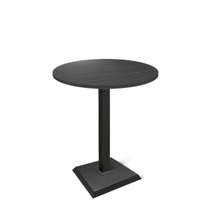 Круглый кухонный стол SHT-TU5-BS2/H110 / SHT-TT 80 ЛДСП (камень пьетра гриджио черный/черный) в Туле