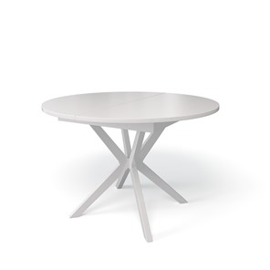 Обеденный раздвижной стол Kenner B1100 (Белый/Стекло белое сатин) в Туле
