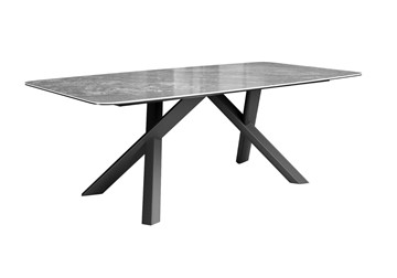Керамический кухонный стол DikLine KS220 керамика Monsoon (серый глянец JA688) / опоры черные в Туле