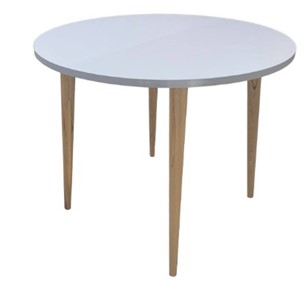 Кухонный раздвижной круглый стол Creo-line Серый камень 90*90 см ЛДСП в Туле