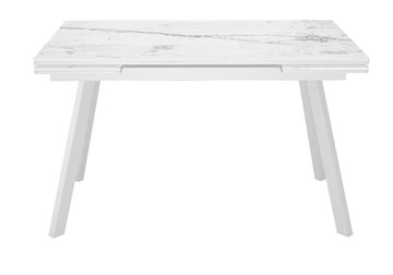 Раскладной стол DikLine SKA125 Керамика Белый мрамор/подстолье белое/опоры белые (2 уп.) в Туле