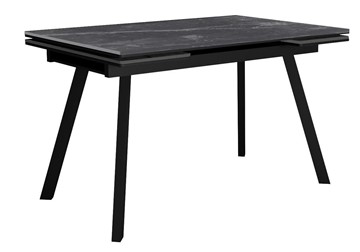 Керамический стол DikLine SKA125 Керамика Серый мрамор/подстолье черное/опоры черные (2 уп.) в Туле