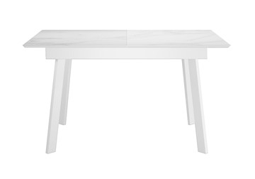 Керамический стол DikLine SKH125 Керамика Белый мрамор/подстолье белое/опоры белые (2 уп.) в Туле