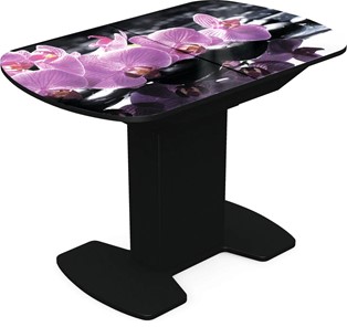 Кухонный раскладной стол Корсика исп. 2 Фотопечать (Цветы №30) 1200(1515)*800 в Туле