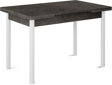 Кухонный раскладной стол Милан-2 EVO, ноги белые, серый камень в Туле