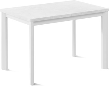 Раздвижной стол Кубика Нагано-1L (ноги металлические белые, белый цемент) в Туле
