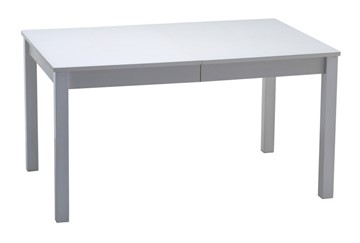 Стеклянный обеденный стол Нагано-2 стекло белое opti (хром-лак) в Туле