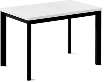 Раздвижной стол Кубика Токио-1L (ноги металлические черные, белый цемент) в Туле