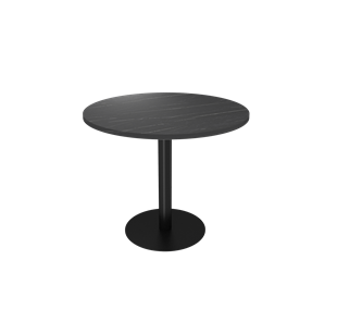 Обеденный круглый стол SHT-TU43-1 / SHT-TT 80 ЛДСП (камень пьетра гриджио черный/черный муар) в Туле