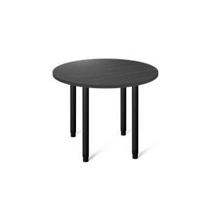 Круглый кухонный стол SHT-TU65 / SHT-TT 80 ЛДСП (камень пьетра гриджио черный/черный) в Туле