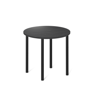 Круглый стол на кухню SHT-TU66 / SHT-TT 80 ЛДСП (камень пьетра гриджио черный/черный) в Туле