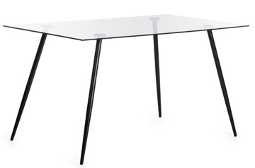 Стеклянный стол SOPHIA (mod. 5003) металл/стекло (8мм), 140x80x75, черный/прозрачный арт.19231 в Туле