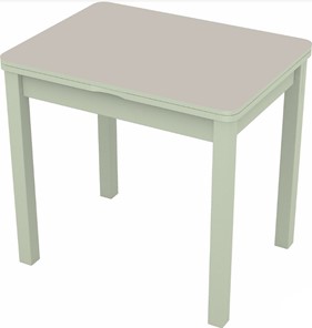 Кухонный стол раздвижной Бари дерево №8 (стекло белое/белый) в Туле