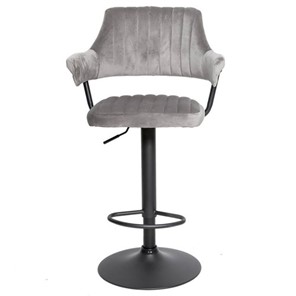 Барный стул КАНТРИ WX-2917 вельвет светло-серый в Туле
