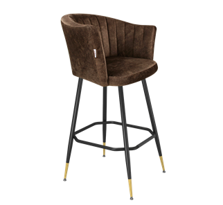 Барный стул SHT-ST42-1 / SHT-S148 (кофейный трюфель/черный муар/золото) в Туле