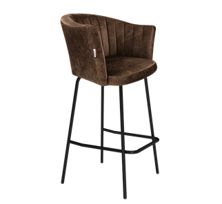 Барный стул SHT-ST42-1 / SHT-S29P (кофейный трюфель/черный муар) в Туле