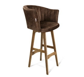 Барный стул SHT-ST42-1 / SHT-S65 (кофейный трюфель/дуб брашированный коричневый) в Туле