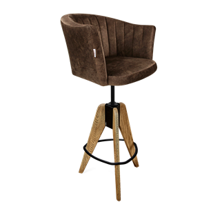Барный стул SHT-ST42-1 / SHT-S92 (кофейный трюфель/браш.коричневый/черный муар) в Туле
