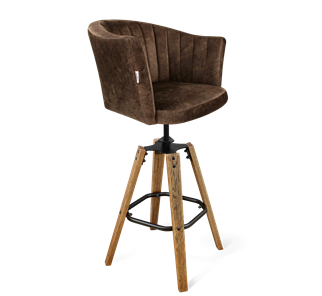 Барный стул SHT-ST42-1 / SHT-S93 (кофейный трюфель/браш.коричневый/черный муар) в Туле