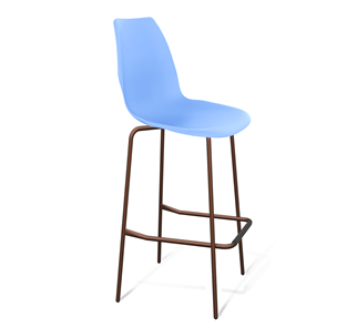 Барный стул SHT-ST29/S29 (голубой pan 278/медный металлик) в Туле