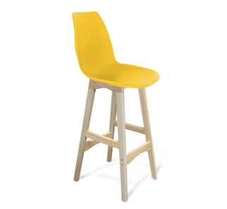 Барный стул SHT-ST29/S65 (желтый ral 1021/прозрачный лак) в Туле