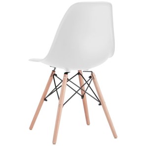 Комплект обеденных стульев 4 шт. BRABIX "Eames CF-010", пластик белый, опоры дерево/металл, 532630, 2033A в Туле