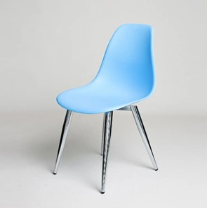 Обеденный стул derstuhl DSL 110 Milan Chrom (голубой) в Туле