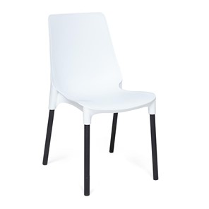 Кухонный стул GENIUS (mod 75) 46x56x84 белый/черные ножки арт.12829 в Туле