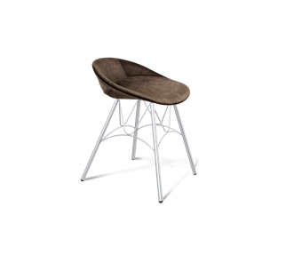 Обеденный стул SHT-ST19-SF1 / SHT-S100 (кофейный трюфель/хром лак) в Туле