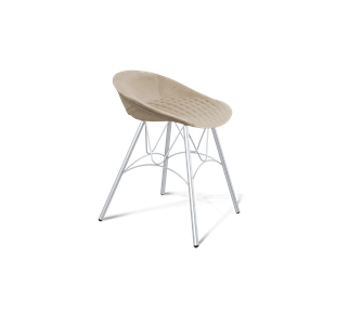 Обеденный стул SHT-ST19-SF1 / SHT-S100 (ванильный крем/хром лак) в Туле