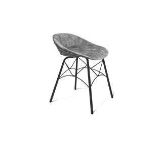 Обеденный стул SHT-ST19-SF1 / SHT-S107 (дымный/черный муар) в Туле