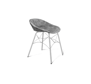 Обеденный стул SHT-ST19-SF1 / SHT-S107 (дымный/хром лак) в Туле